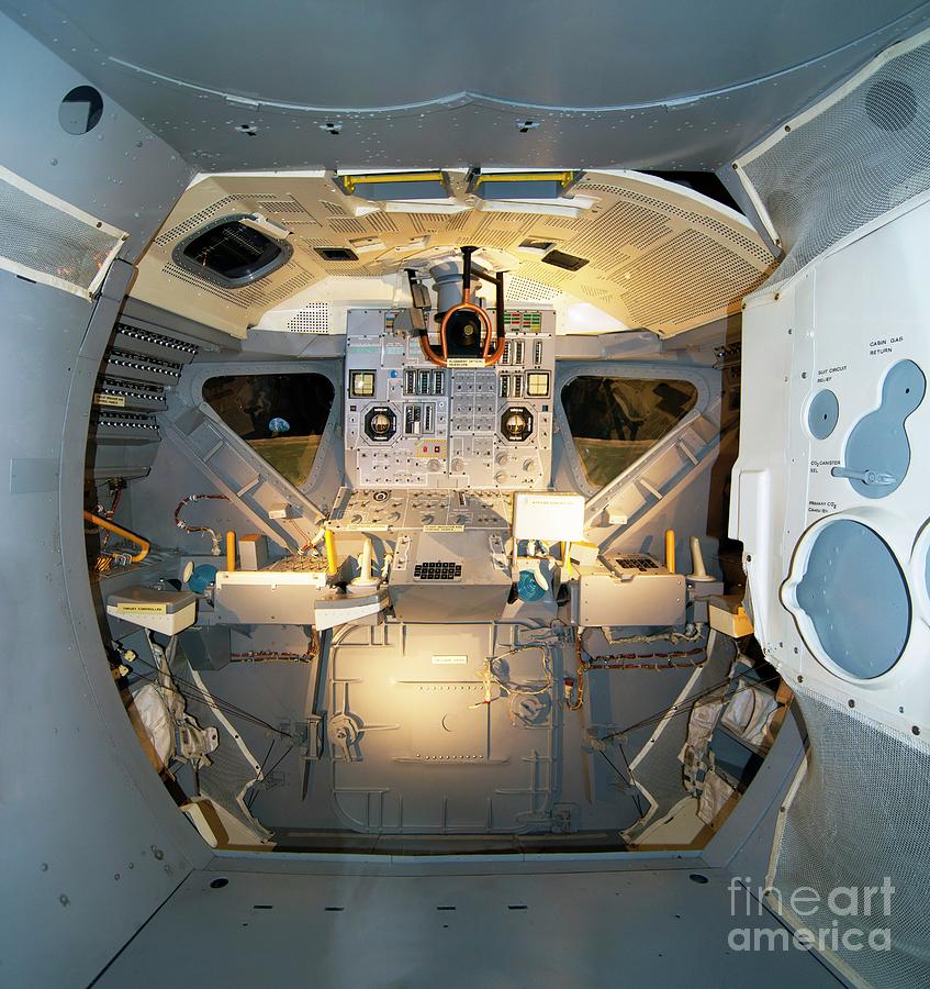 Apollo Lunar Module Interior At Ksc. Photograph by Mark Williamson/science Photo Library