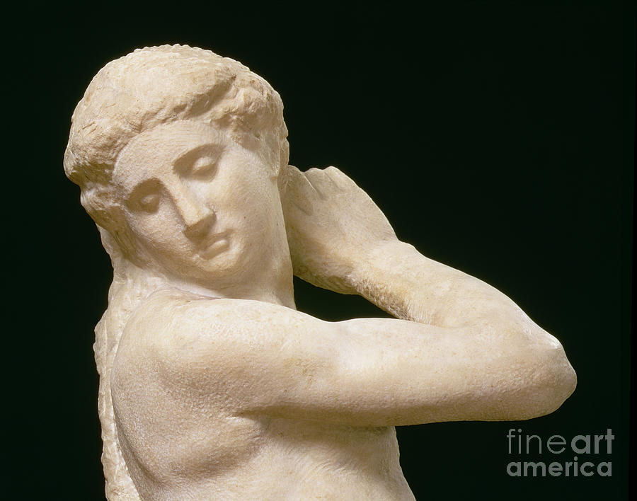 Apollo, Or David, Detail Of The Head, Sculpture By Michelangelo Buonarroti Photograph by Michelangelo Buonarroti