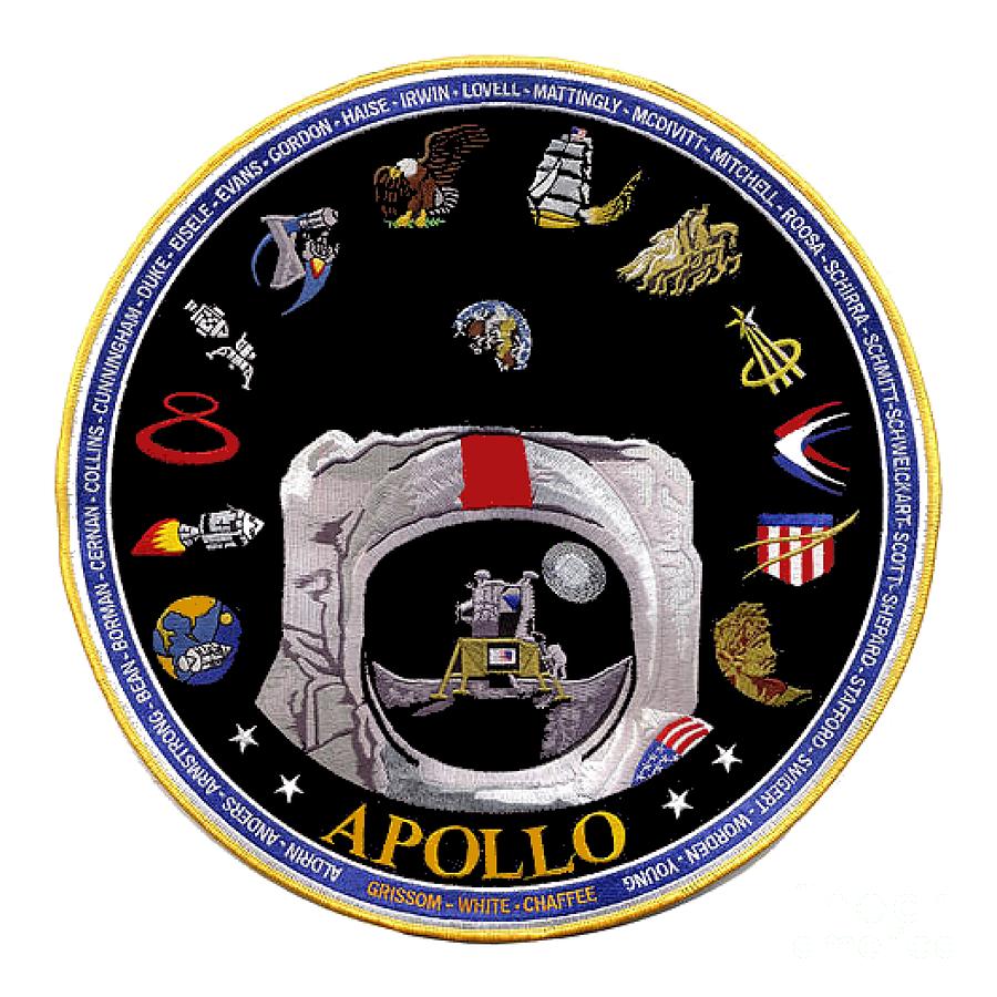 Apollo-Programm Aufnäher  Durchmesser ca 7,5 cm 
