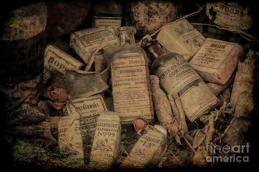 Apothecary Items Of Days Gone By Photograph by Frances Ann Hattier