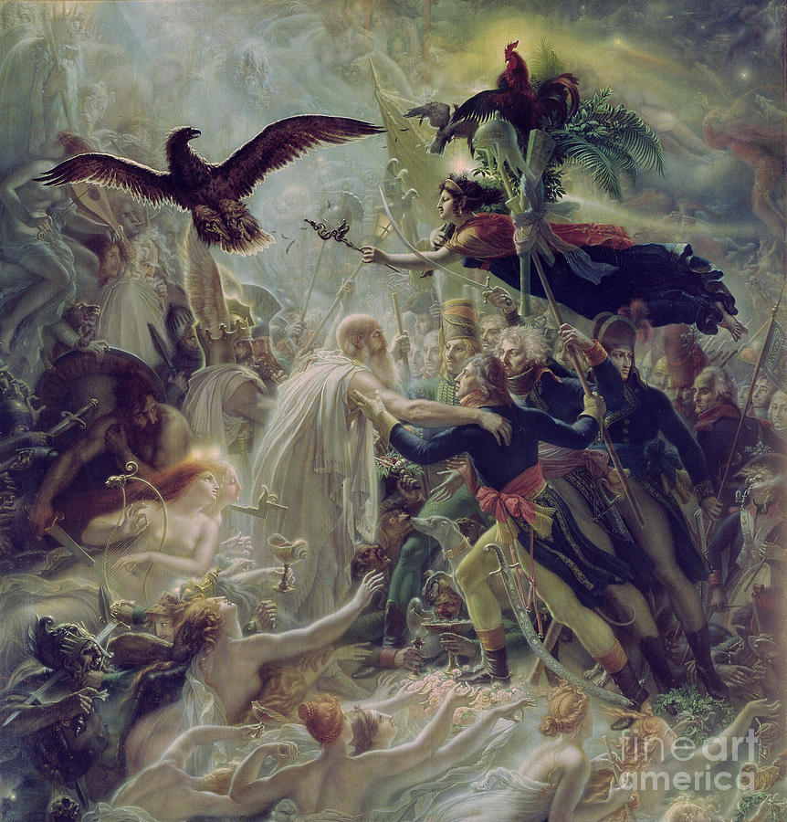 Apotheosis Of The French Heroes Who Drawing by Heritage Images