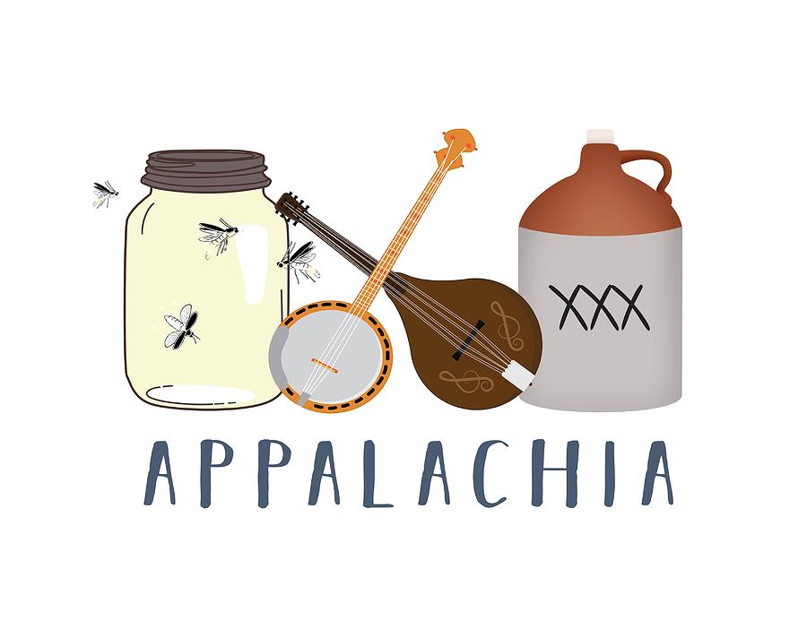 Music Digital Art - Appalachia Music by Heather Applegate