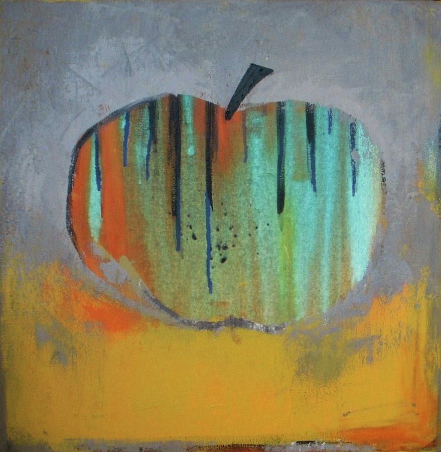 Apple - abstract painting Painting by Vesna Antic