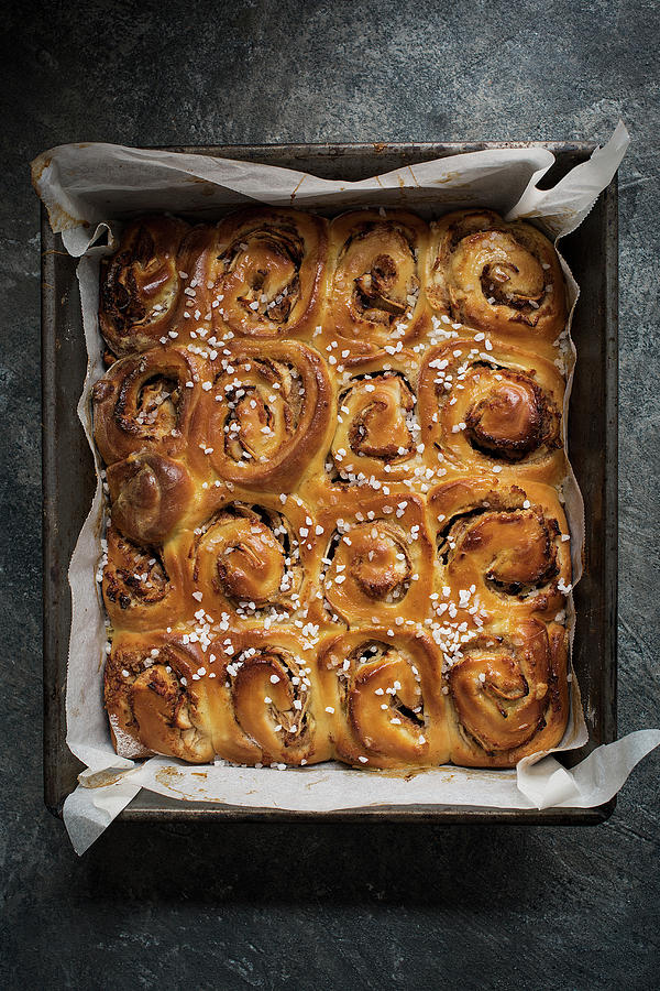 Apple And Cinnamon Buns, View From Above Photograph by Magdalena Hendey