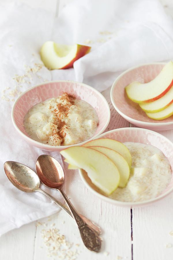 Apple And Cinnamon Porridge Photograph by Emma Friedrichs