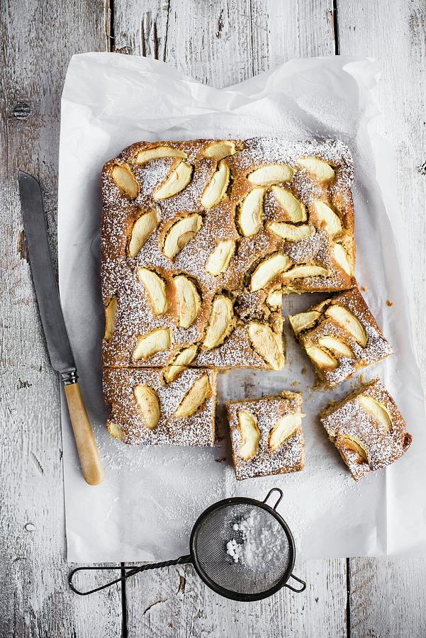 Apple And Nut Cake Photograph by Magdalena Hendey