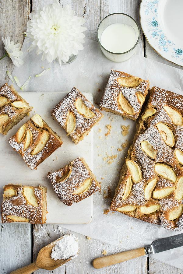 Apple And Nut Tray-bake Cake Photograph by Magdalena Hendey