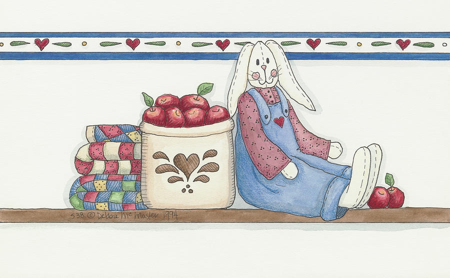 Apple Bunny 2 Painting by Debbie Mcmaster - Fine Art America