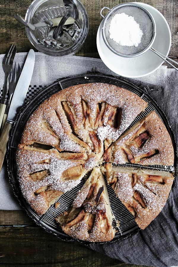 Apple Cake With Icing Sugar Photograph by Patricia Miceli