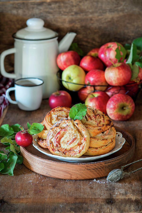 Apple Cookies With Cottage Cheese Dough And Apple Almond Filling Photograph by Irina Meliukh