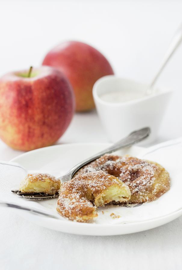 Apple Fritters With Cinnamon Sugar Photograph by Tamara Staab