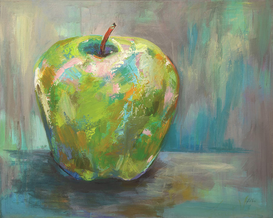 Apple Painting - Apple by Jeanette Vertentes