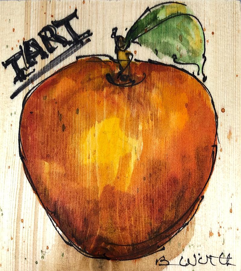 Apple of Orange Painting by Barbara Wirth