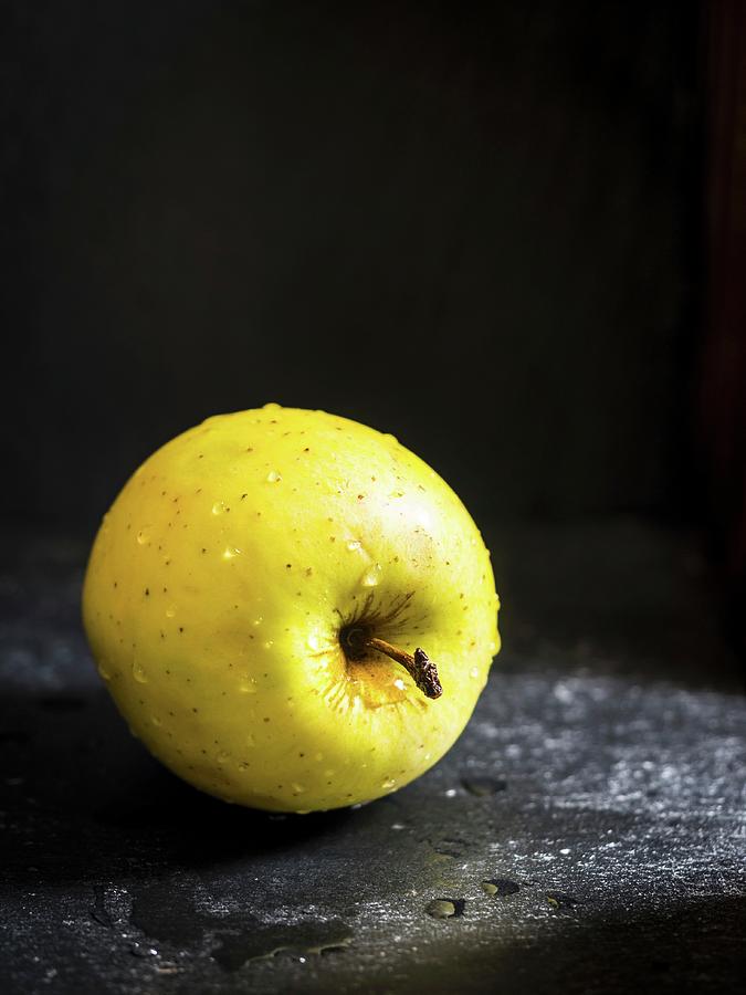 Apple On A Dark Background Photograph by Magdalena Paluchowska