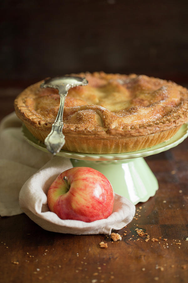 Apple Pie On A Cake Stand Photograph by Eising Studio
