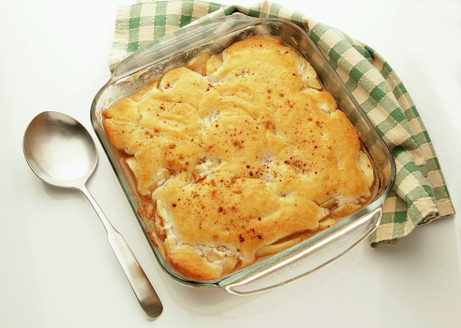 Apple Pie Tray Bake In A Glass Baking Dish Photograph by William Boch
