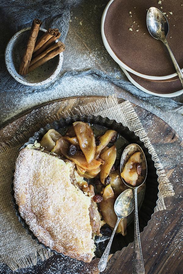 Apple Pie With Sultanas And Cinnamon Photograph by Rose Hewartson