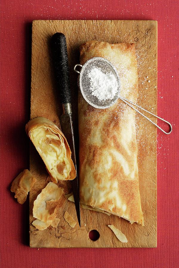 Apple Strudel With Candied Ginger And Calvados Photograph by Michael Wissing