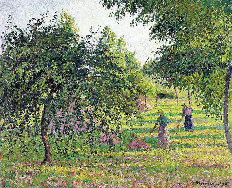 Camille Pissarro Painting - Apple trees and tedders, Eragny - Digital Remastered Edition by Camille Pissarro