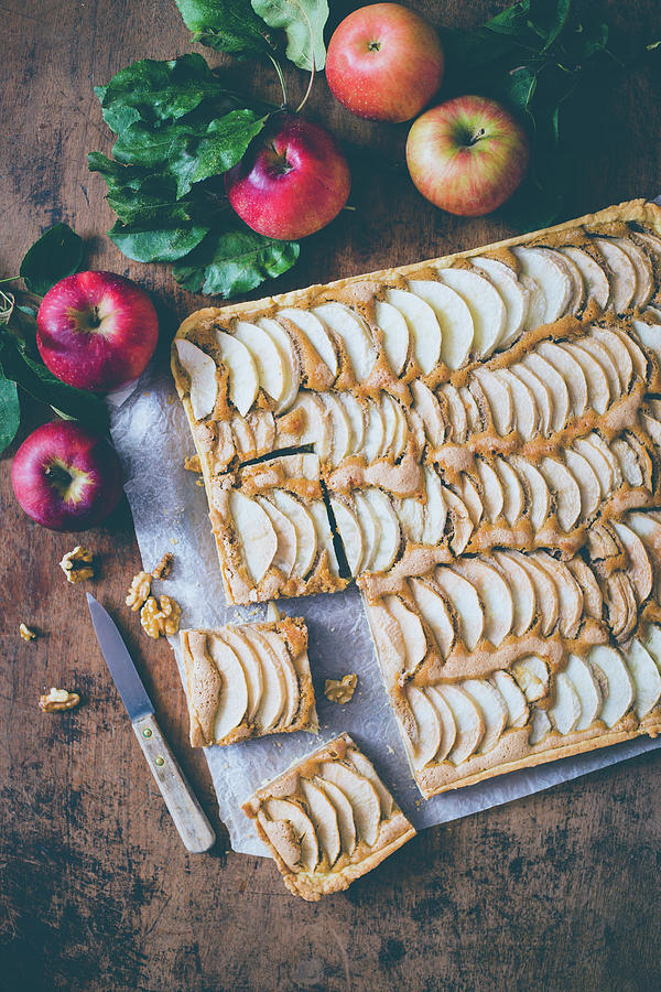 Apple Walnut Tart Photograph by Malgorzata Laniak