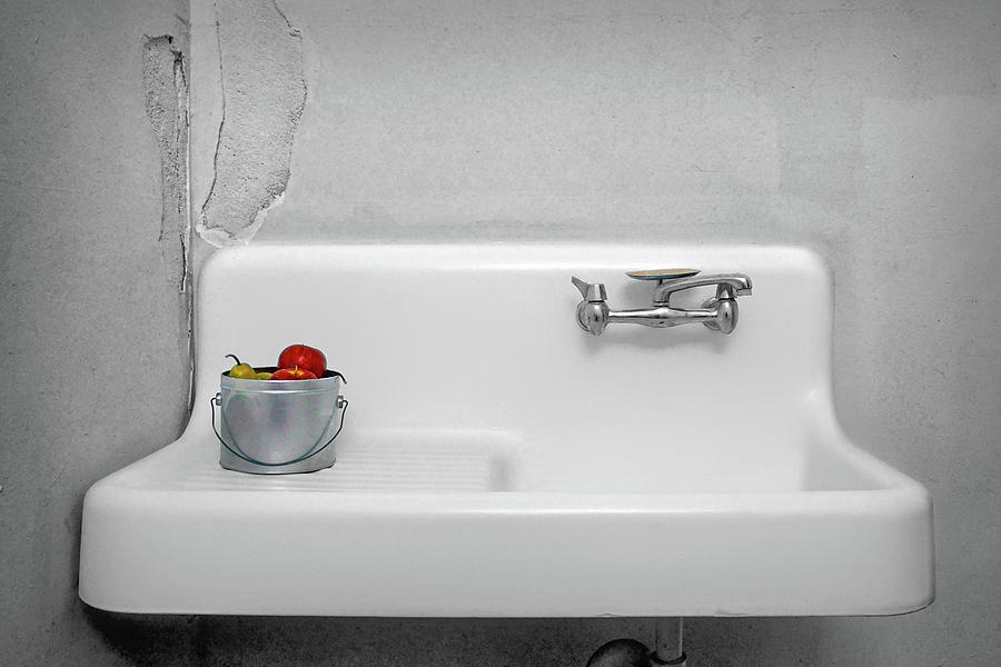 Apples and a Sink Photograph by Nikolyn McDonald