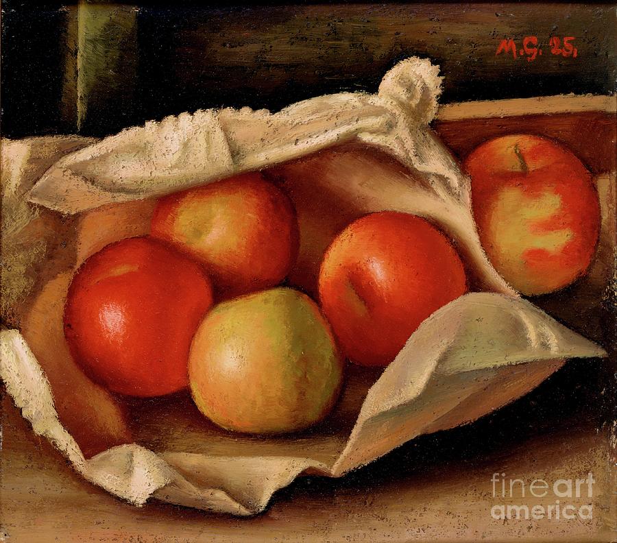 Apples In A Bag Drawing by Heritage Images