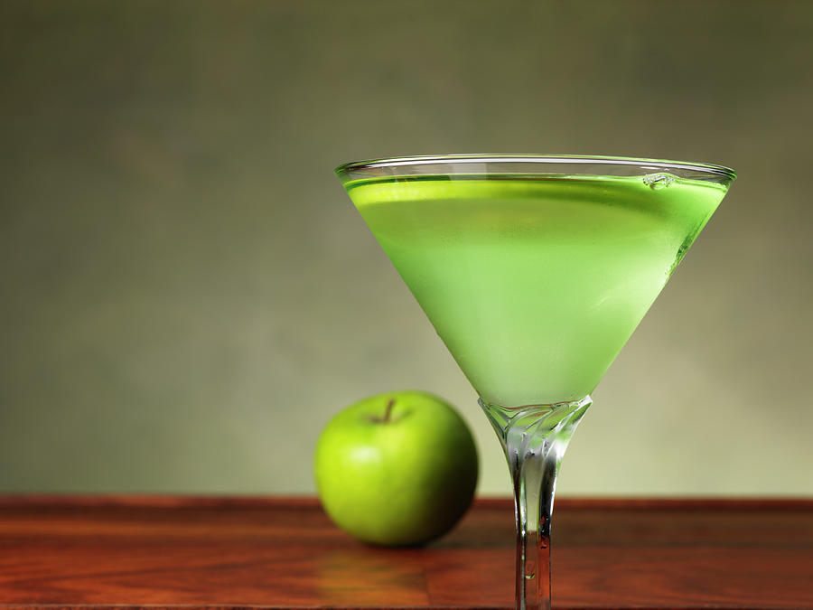 Appletini In A Stemmed Glass Photograph by Jim Scherer