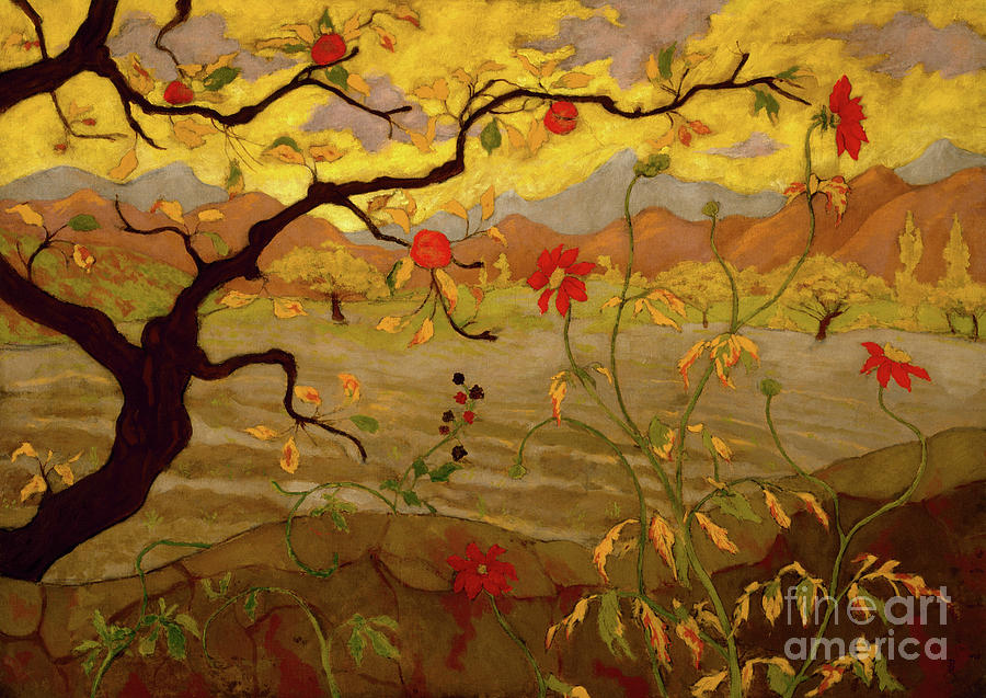 Appletree and Red Fruit Painting by Paul Ranson