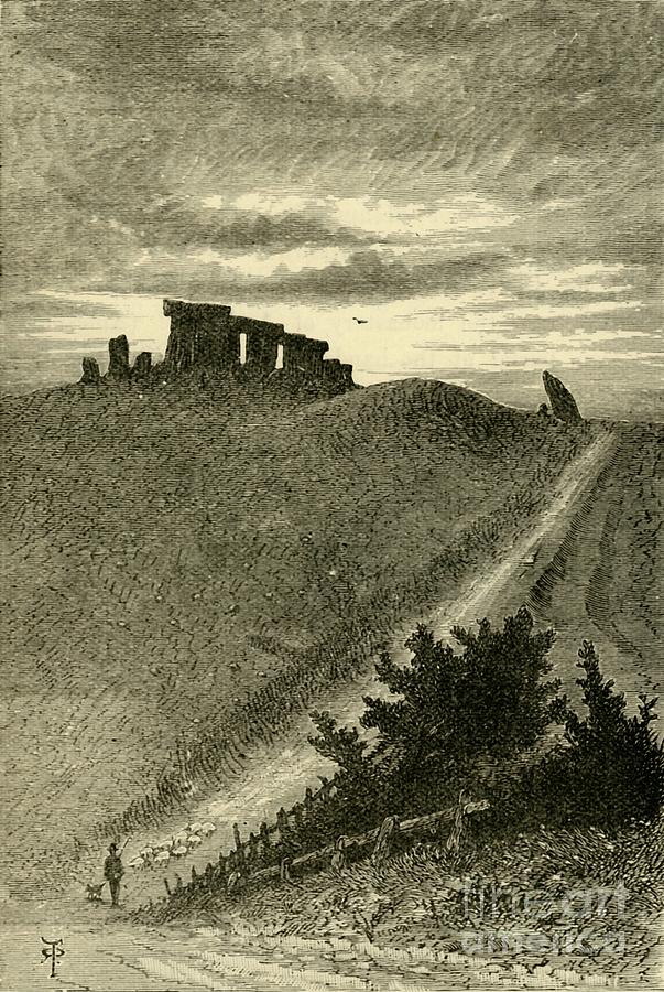 Approach To Stonehenge From The East Drawing by Print Collector