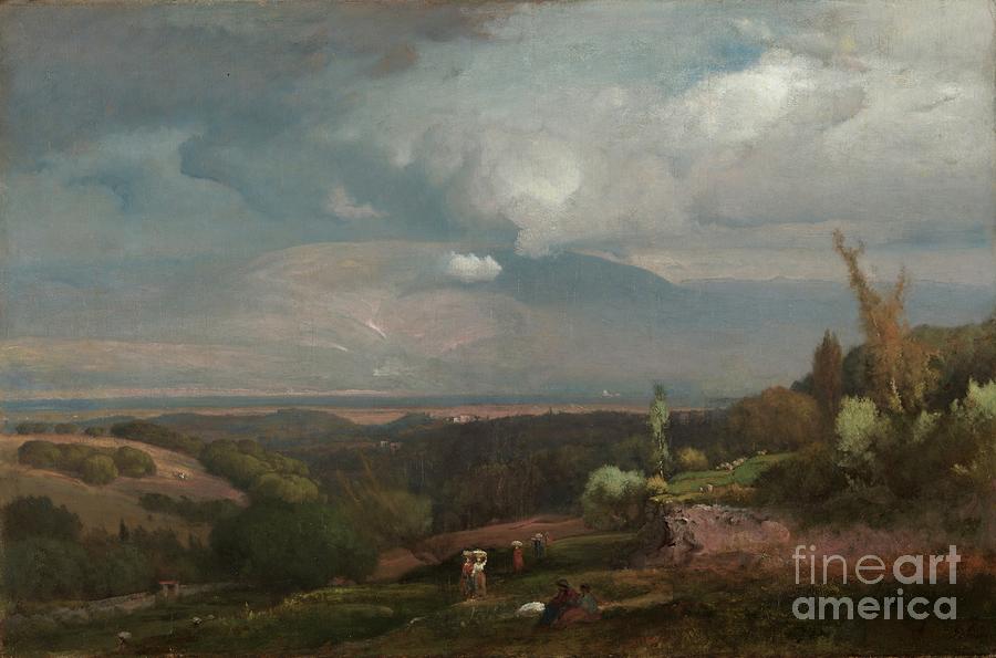 Approaching Storm From The Alban Hills Drawing by Heritage Images