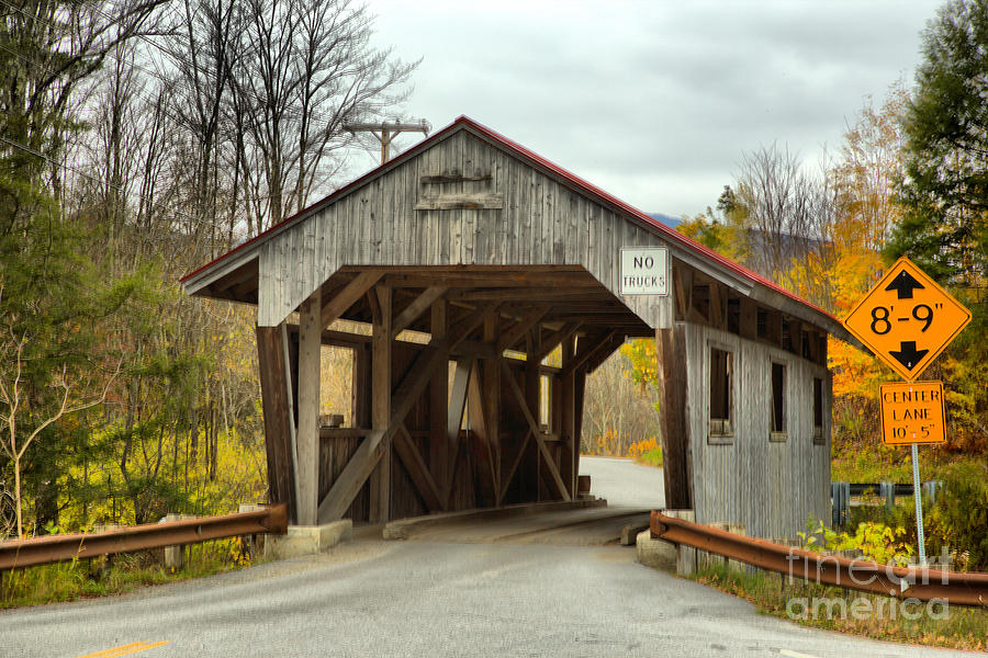 Approaching The Power House Covered Bridge Photograph by Adam Jewell