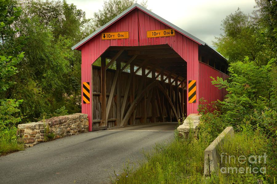 Approaching The Saville Covered Bridge Photograph by Adam Jewell