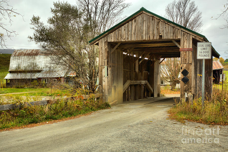 Approaching The Scribner Covered Bridge Photograph by Adam Jewell