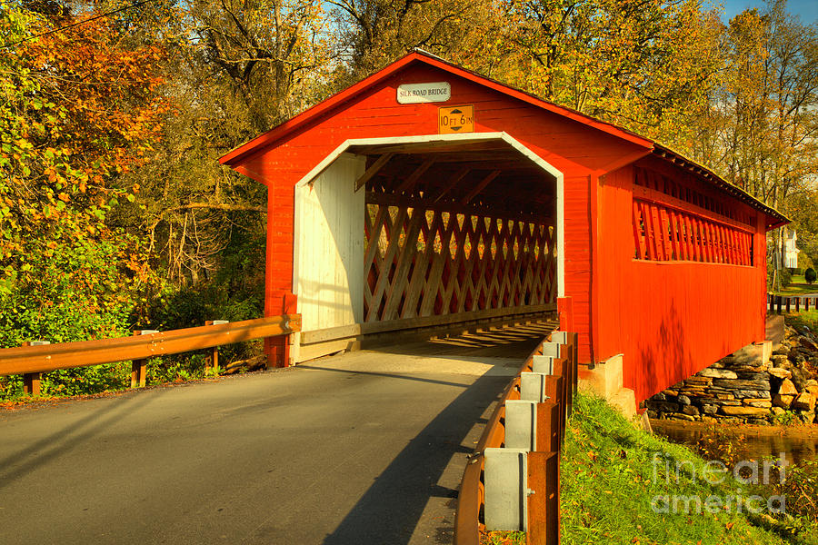 Approaching The Silk Covered Bridge Photograph by Adam Jewell