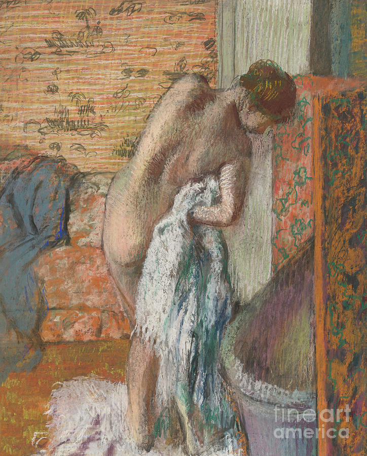 Apres le bain, 1886 Pastel by Edgar Degas
