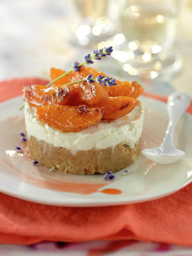 Apricot And Mascarpone Dessert Photograph by Rivire