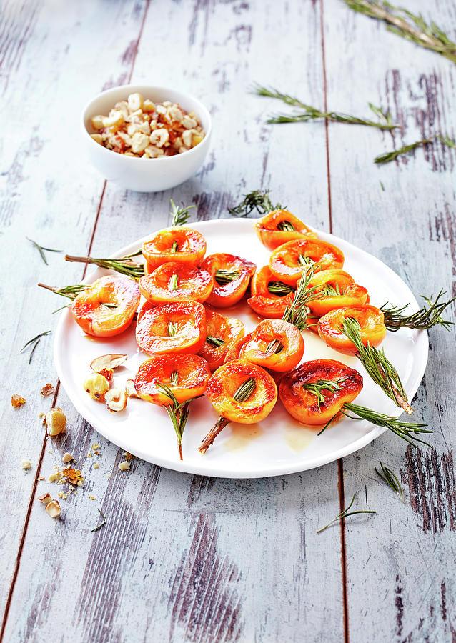 Apricot And Rosemary Brochettes Photograph by Scuiz In