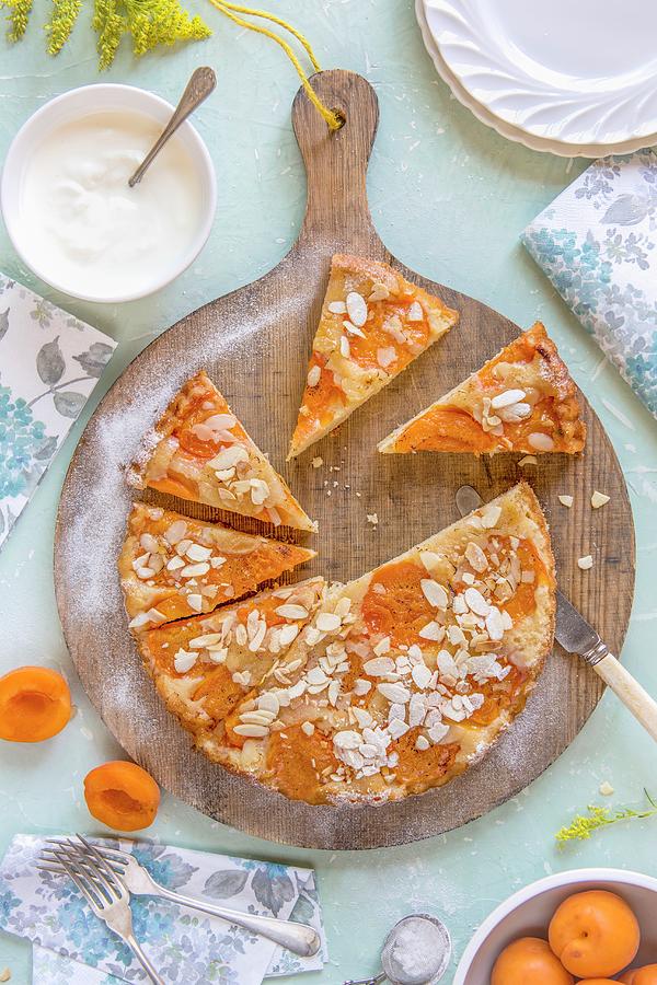 Apricot Cake With Almonds Photograph by Magdalena Hendey