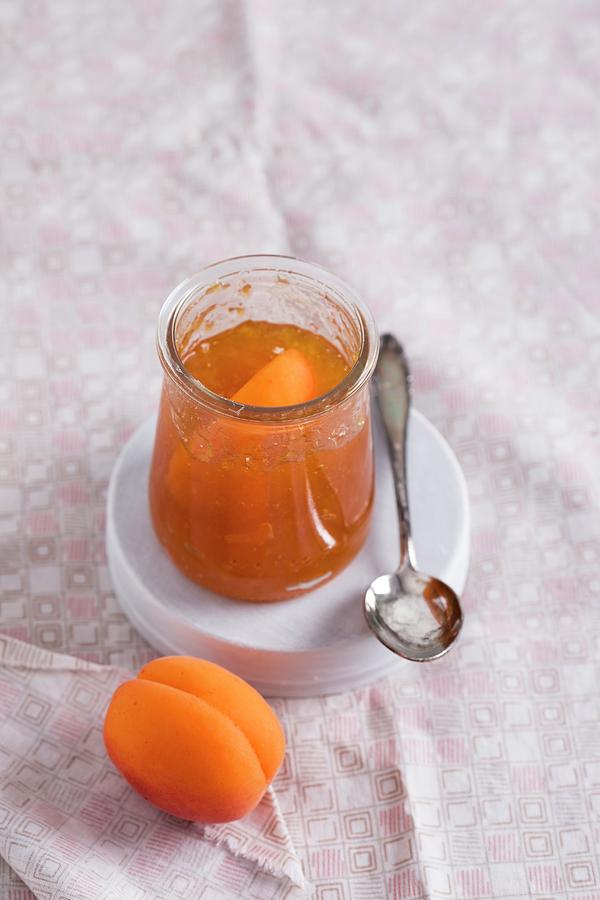 Apricot Jam And Fresh Apricots Photograph by Mandy Reschke
