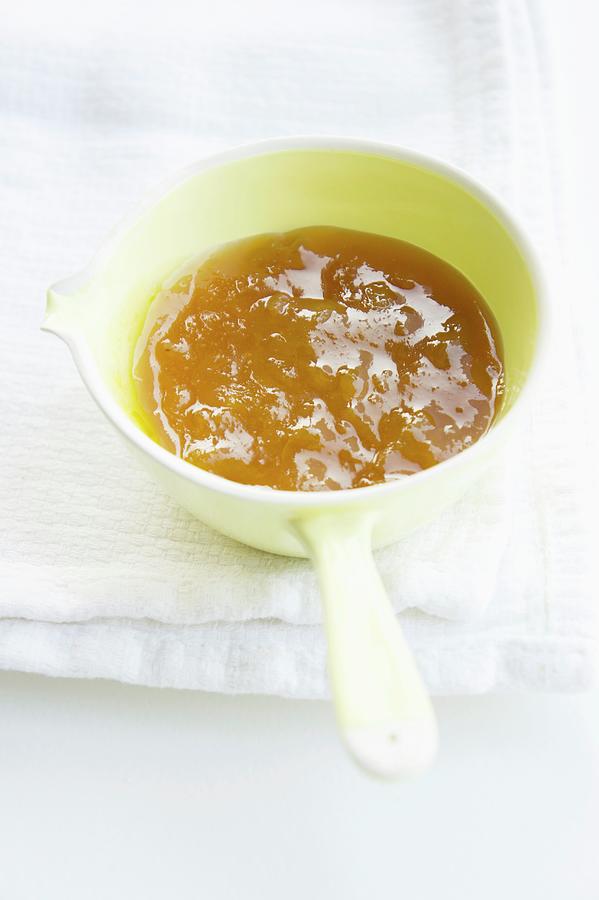 Apricot Jam With Ginger In A Small Saucepan Photograph by Martina Schindler