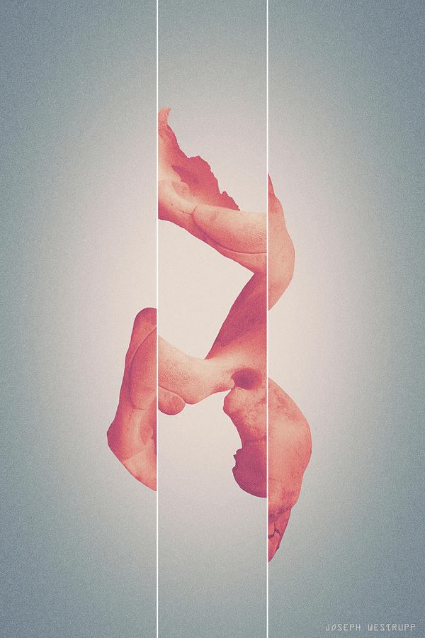 Apricot Memorism - Surreal Abstract Elephant Bone Collage With Lines by Joseph Westrupp Apricot Memorism - Surreal Abstract Elephant Bone Collage With Lines by Joseph Westrupp