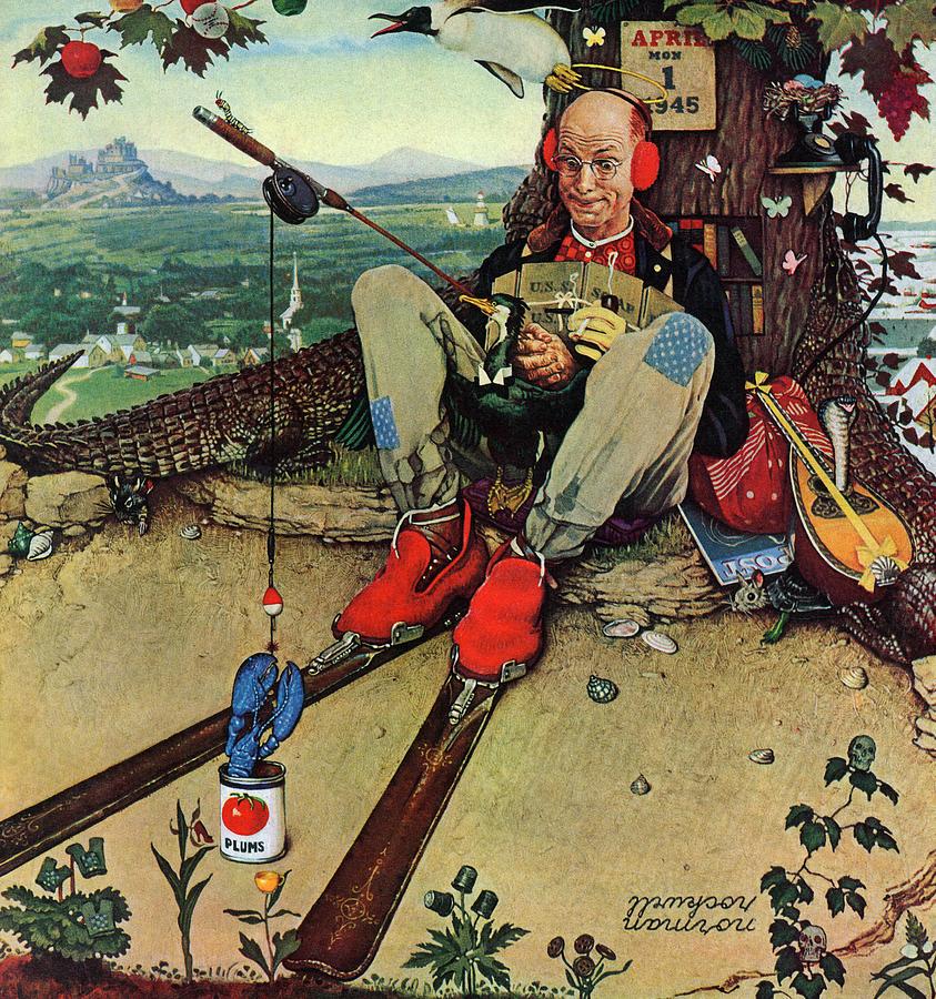 april Fool, 1945 Painting by Norman Rockwell
