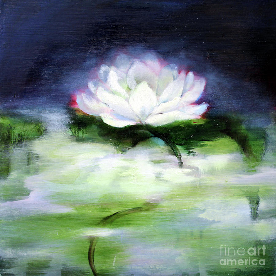April Lotus 1 Painting by Kate Hungerford