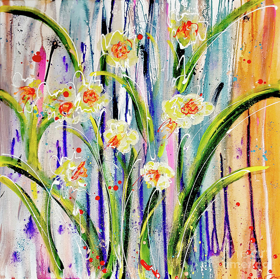 April Showers Painting by Cheryle Gannaway