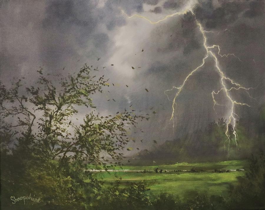April Storm Painting by Tom Shropshire