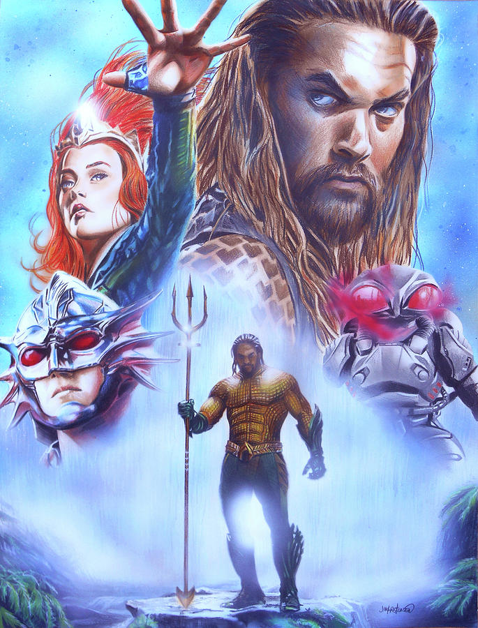 Aquaman Drawing by Joseph Christensen