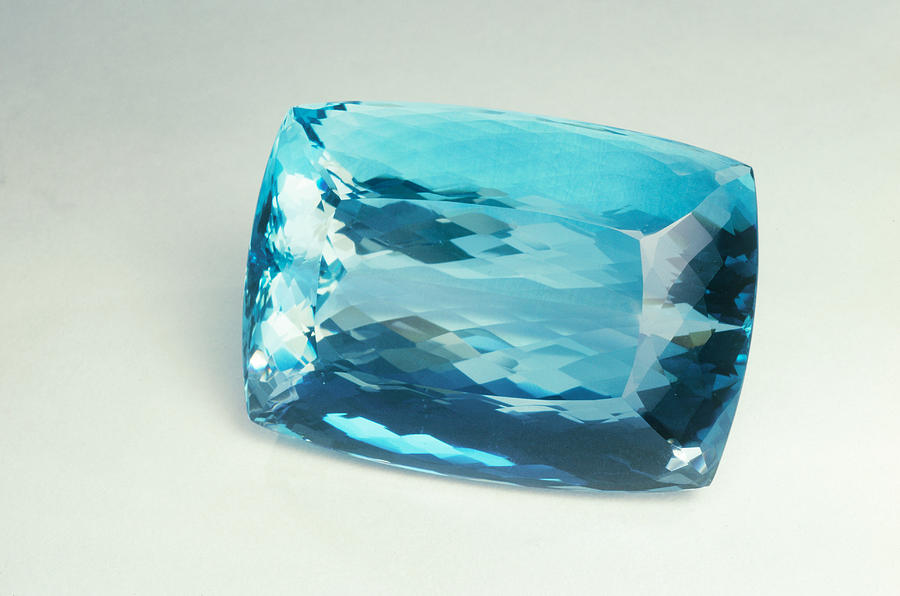 Aquamarine Gemstone Photograph by Joel E. Arem