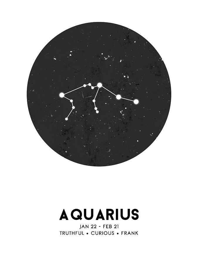 Aquarius Print Art Aquarius Zodiac Art Aquarius Star Sign Zodiac Wall Art Aquarius Art Print Aquarius Poster Aquarius Wall Art Aquarius Gift