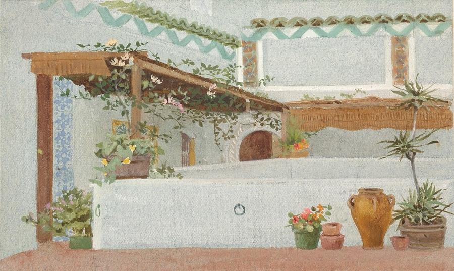Arab Balcony Painting by Lilias Trotter