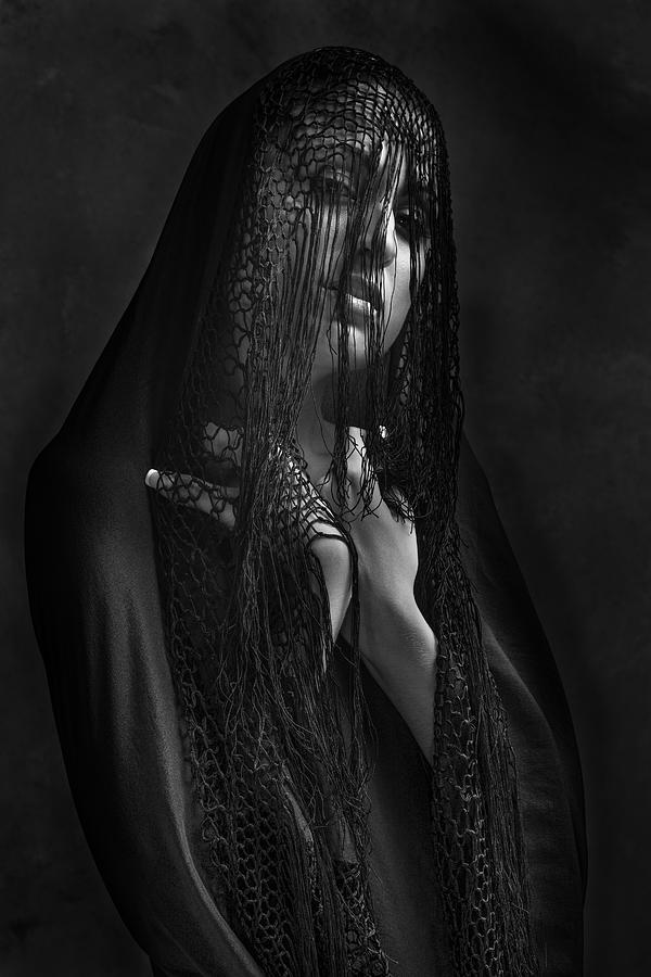 Portrait Photograph - Arab Girl by Joan Gil Raga